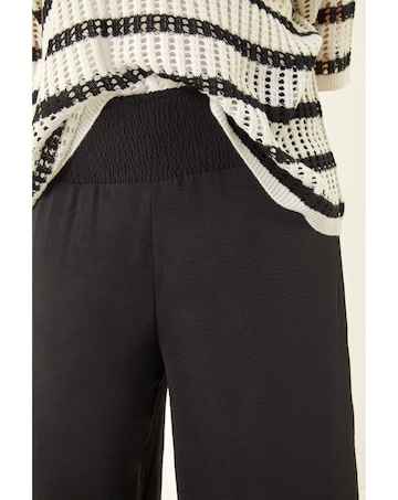 Roman Curve Shirred Wide Leg Trouser