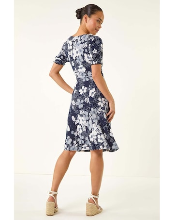 Roman Petite Floral Sweetheart Dress