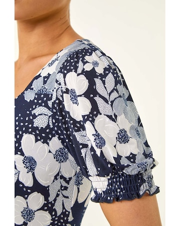 Roman Petite Floral Sweetheart Dress