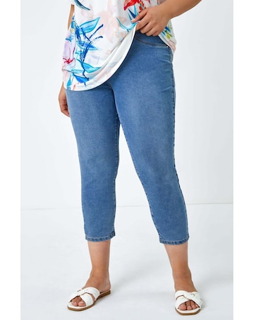 Roman Curve Cropped Denim Jeggings
