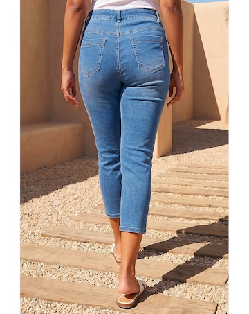 Roman Curve Cropped Denim Jeggings