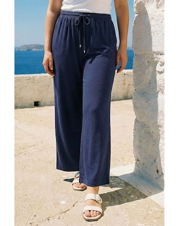 Roman Curve Linen Blend Trousers