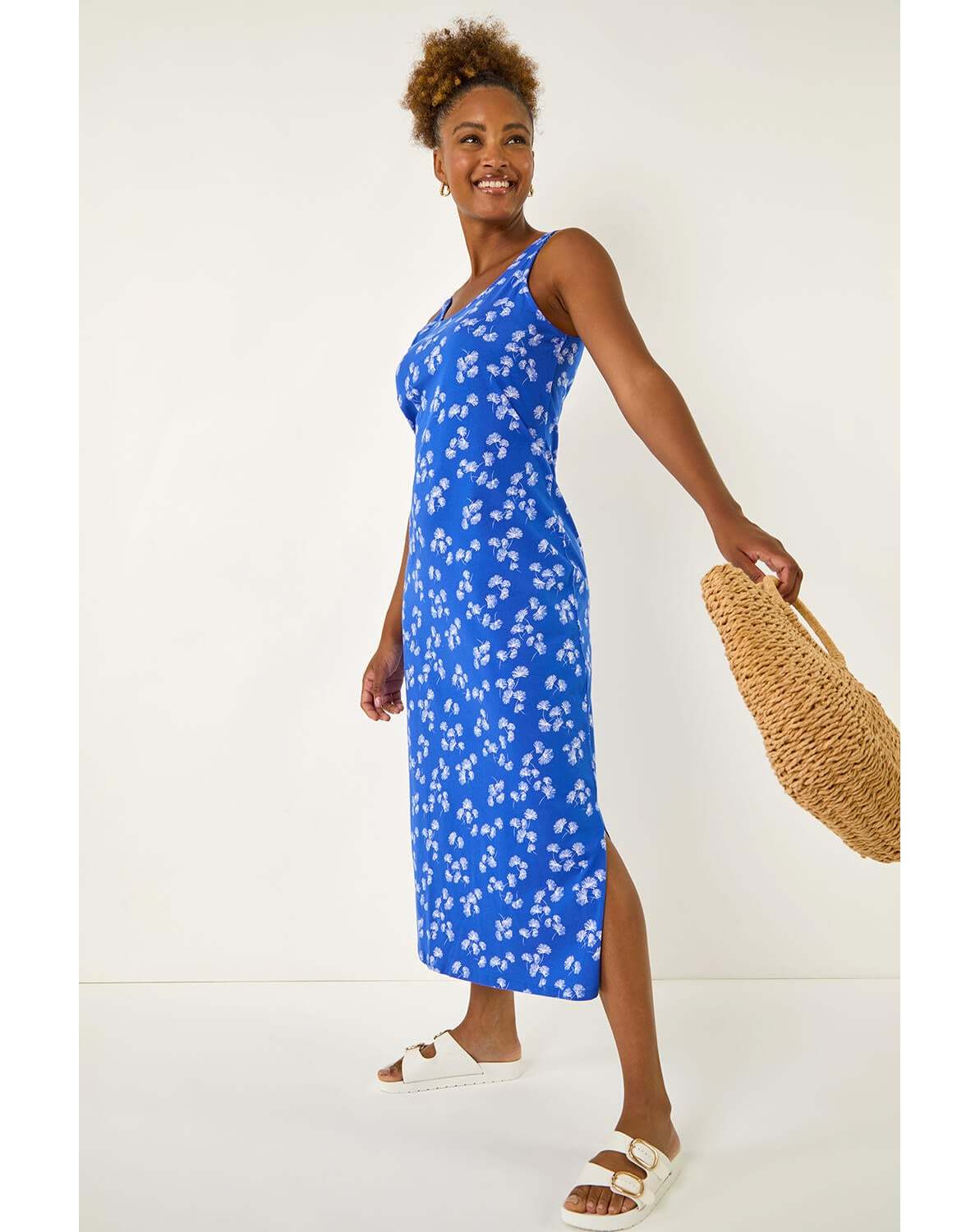 New In - Roman Dandelion Print Midi Dress