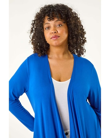 Roman Curve Waterfall Longline Cardigan