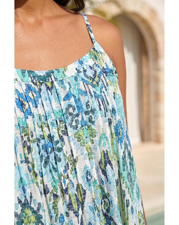 Roman Aztec Print Pleat Front Cami Top