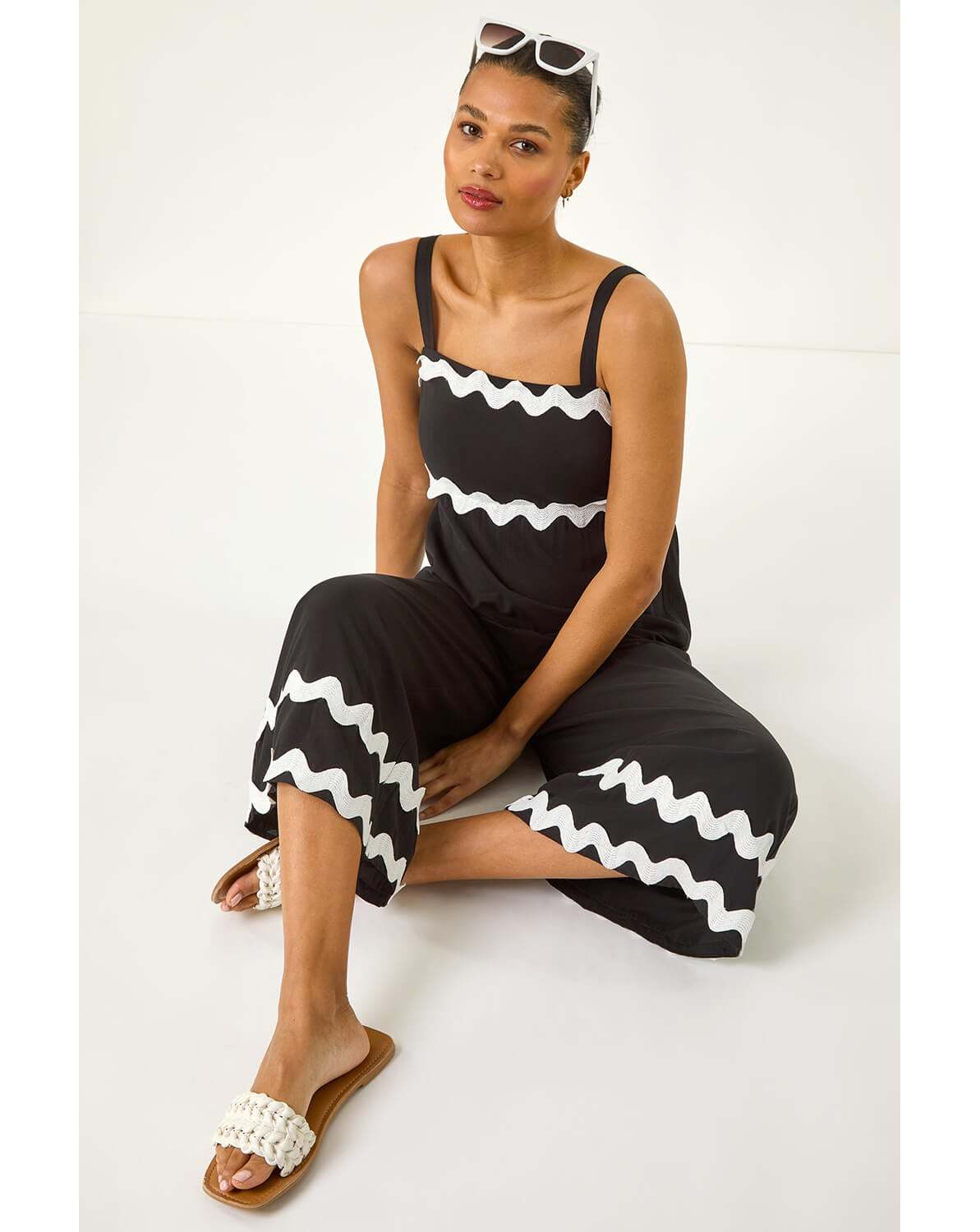 New In - Roman Ric Rac Strap Detail Jumpsuit