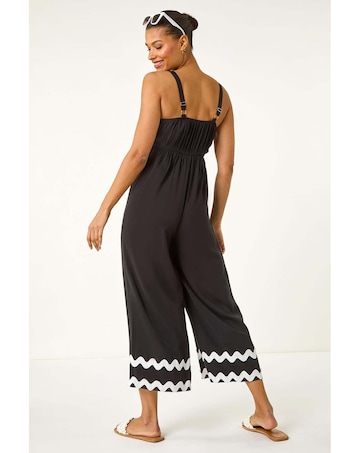 Roman Ric Rac Strap Detail Jumpsuit