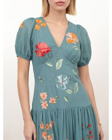 Maya Deluxe Embroidered Midaxi Dress