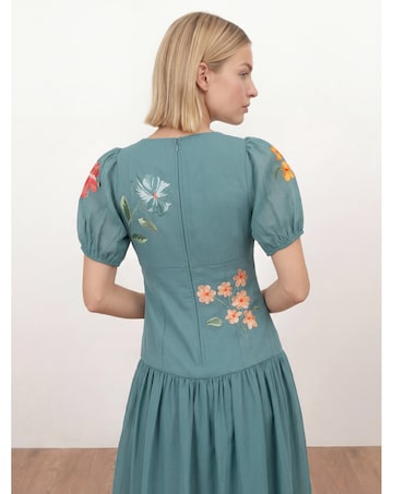 Maya Deluxe Embroidered Midaxi Dress