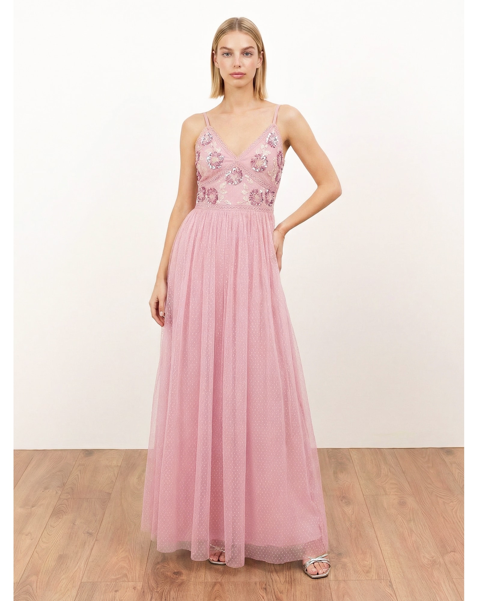 New In - Maya Deluxe Floral Embellished Maxi Dres