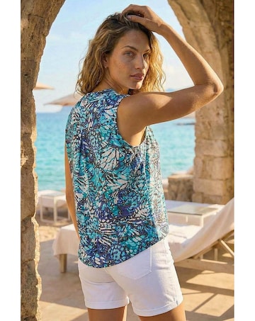 Roman Abstract Burnout Print Vest Top