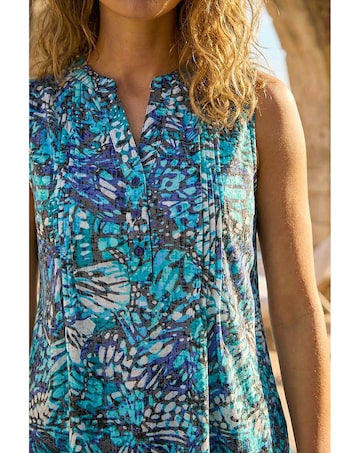 Roman Abstract Burnout Print Vest Top
