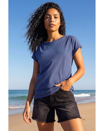 Roman Stretch Cotton Jersey T-Shirt