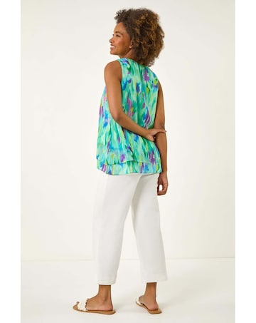 Roman Blurred Double Layered Vest Top