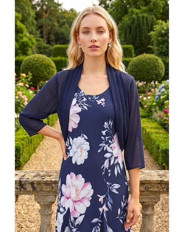Roman Ruched Hem Chiffon Bolero