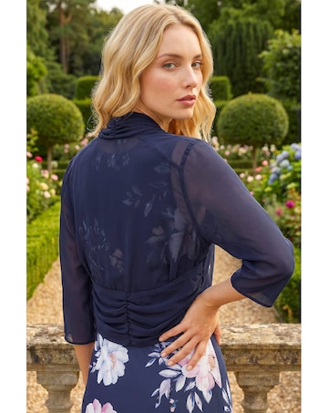 Roman Ruched Hem Chiffon Bolero
