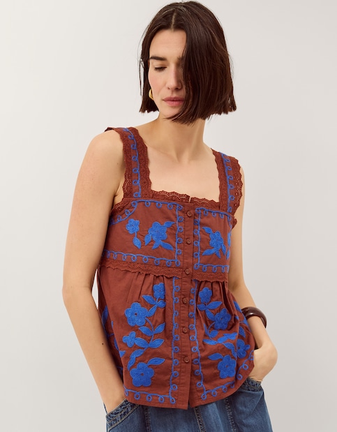 Monsoon Madison Broderie Lace Top
