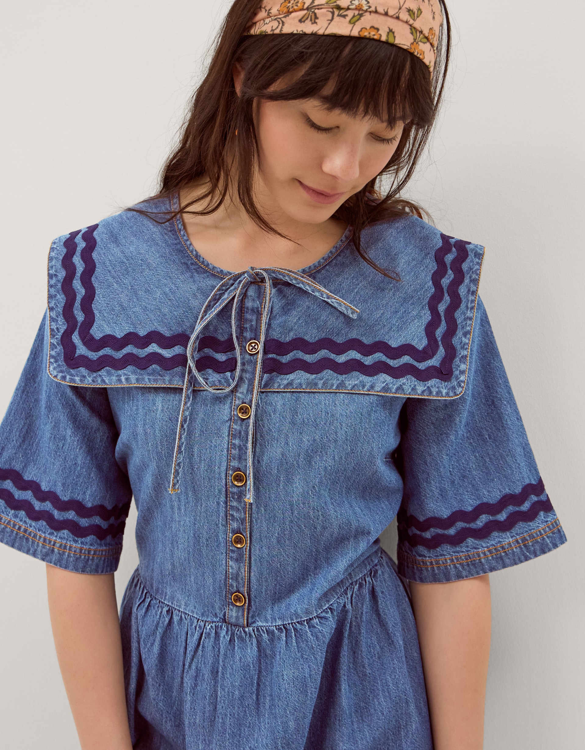 New In - Monsoon Shelby Square Collar Midi Dress