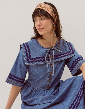 Monsoon Shelby Square Collar Midi Dress