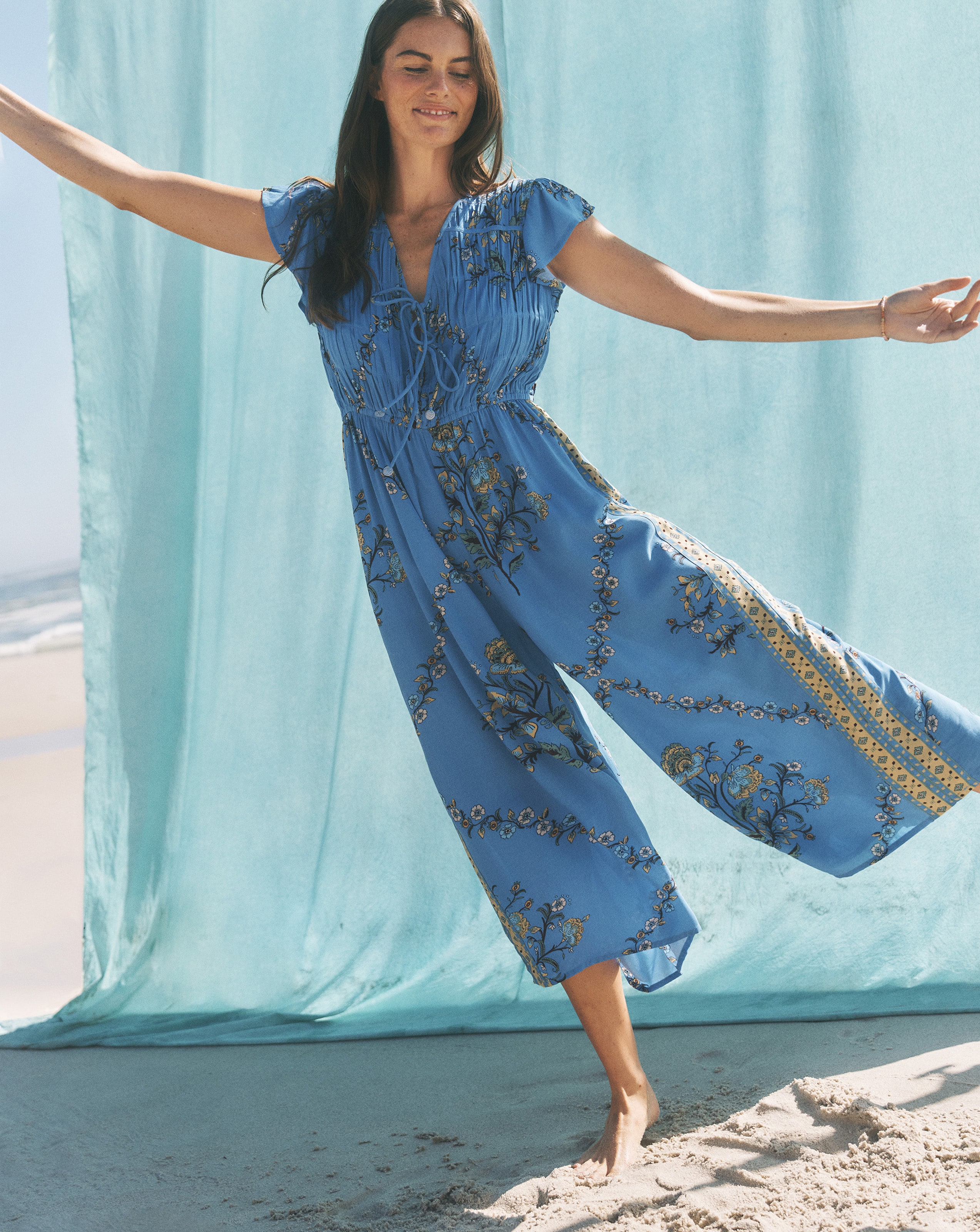 New In - Monsoon Amiee Floral Culotte Jumpsuit
