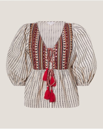 Monsoon Laila Embellished Print Blouse