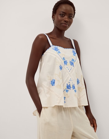 Monsoon Sophie Sleeveless Embroidered Top