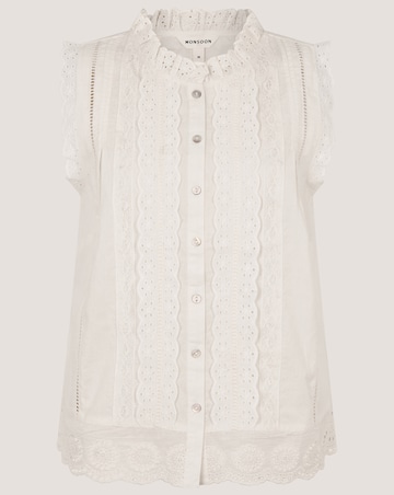 Monsoon Trish Sleeveless Frill Top