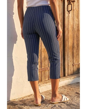 Roman Petite Stripe Cropped Trouser