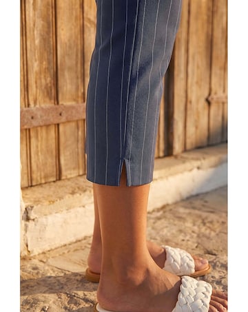 Roman Petite Stripe Cropped Trouser