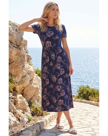 Roman Petite Floral Gathered Dress