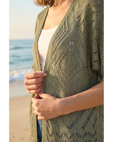 Roman Petite Pointelle Knit Cardigan