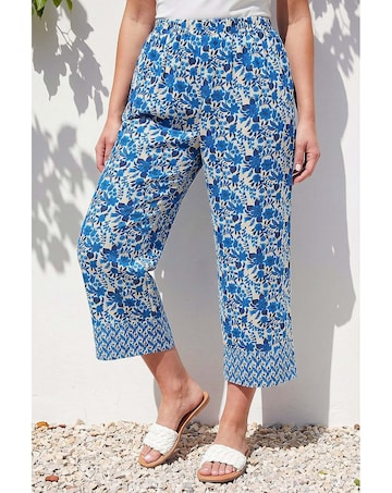 Roman Petite Print Cropped Trouser