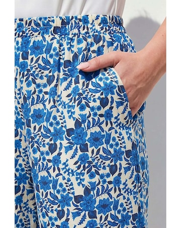 Roman Petite Print Cropped Trouser