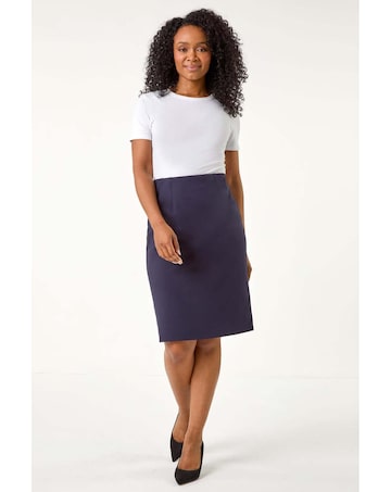 Roman Petite Stretch Pencil Skirt