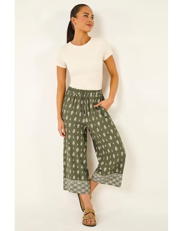 Roman Petite Aztec Print Cropped Trouser