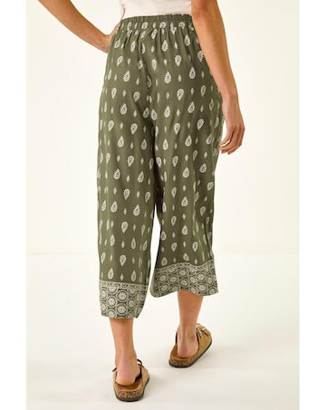Roman Petite Aztec Print Cropped Trouser