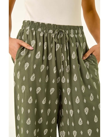 Roman Petite Aztec Print Cropped Trouser