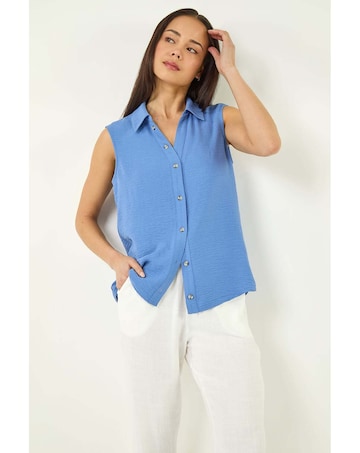 Roman Petite Button Up Front Blouse