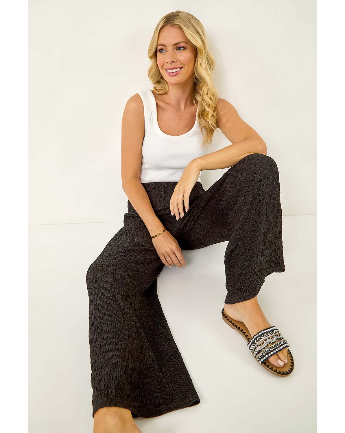 Roman Petite Textured Stretch Trouser