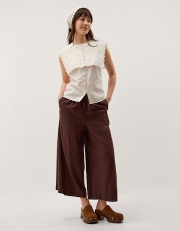Monsoon Lexi Embroidered Linen Blend Top