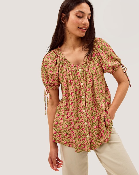 Monsoon Harlowe Print Jersey Top