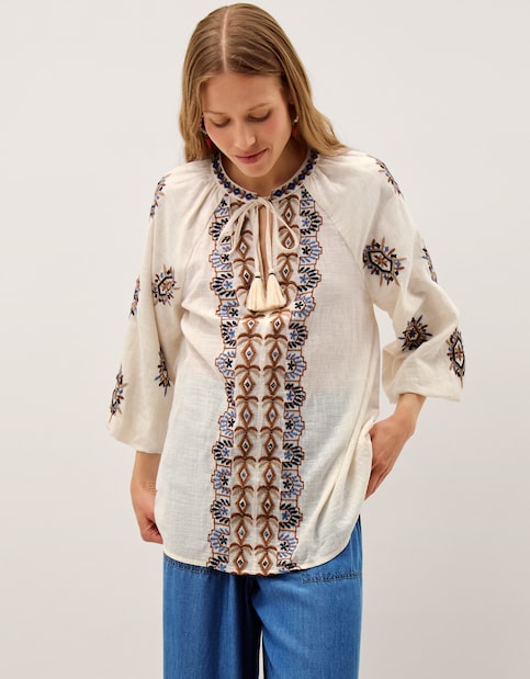 Monsoon Zoey Embroidered Tunic Top