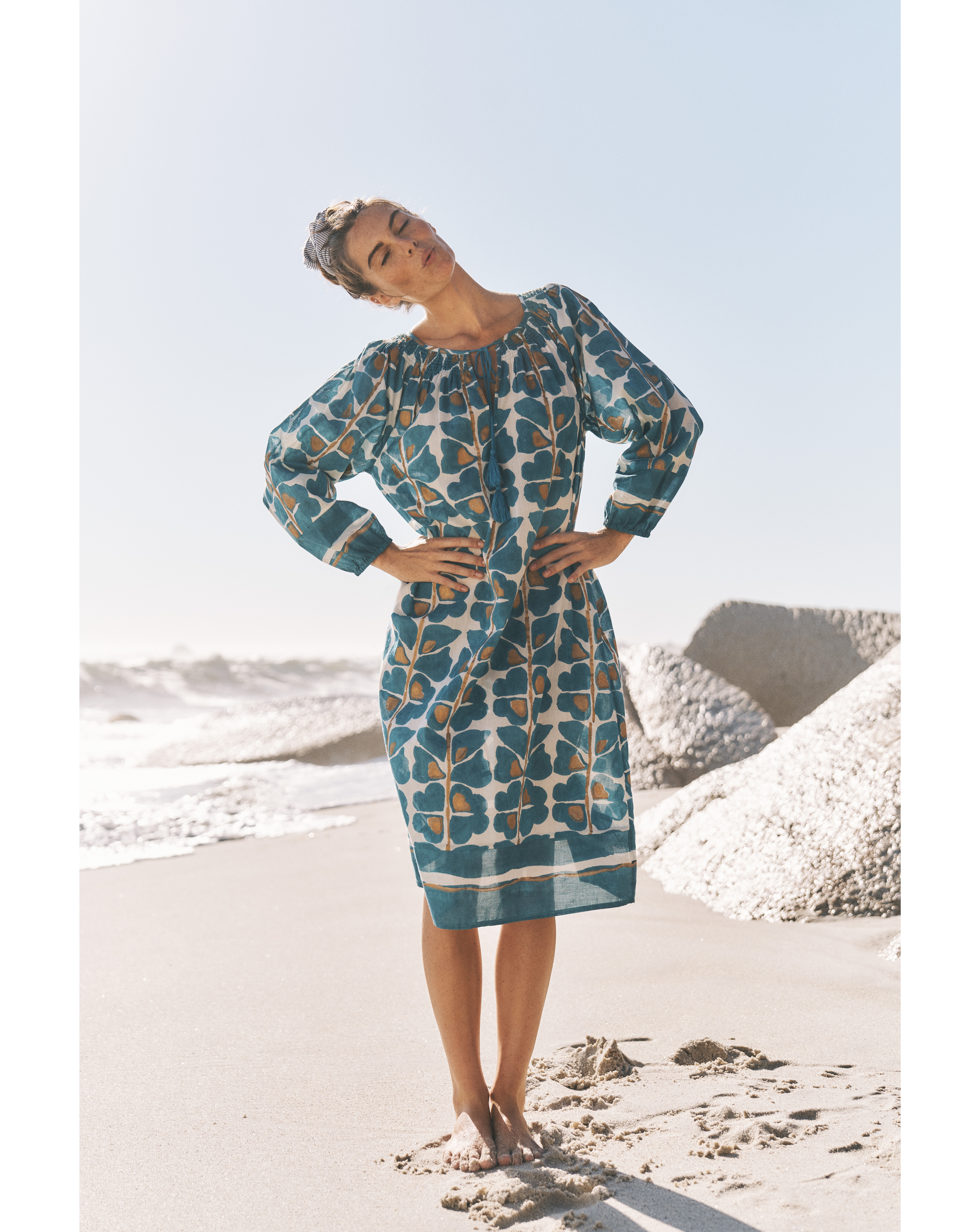 Monsoon Leila Print Midi Beach Dress