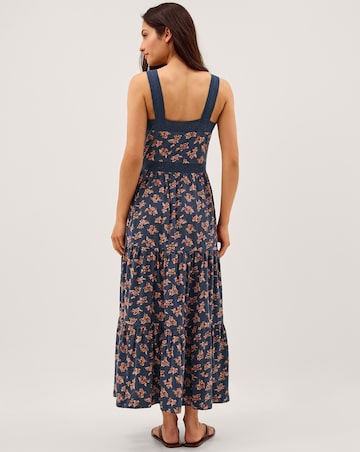Monsoon Polly Print Jersey Midi Dress