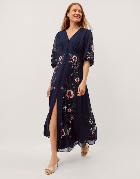 Monsoon Emi Embroidered Maxi Dress