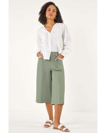 Roman Wide Hem Cropped Trouser