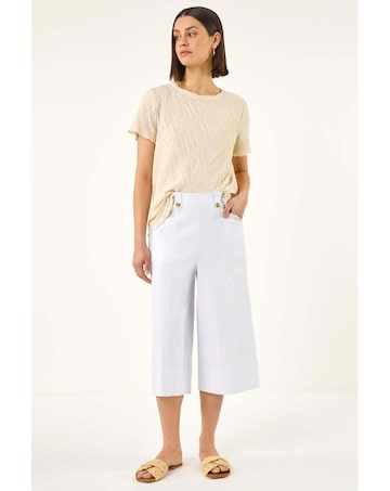 Roman Wide Hem Cropped Trouser
