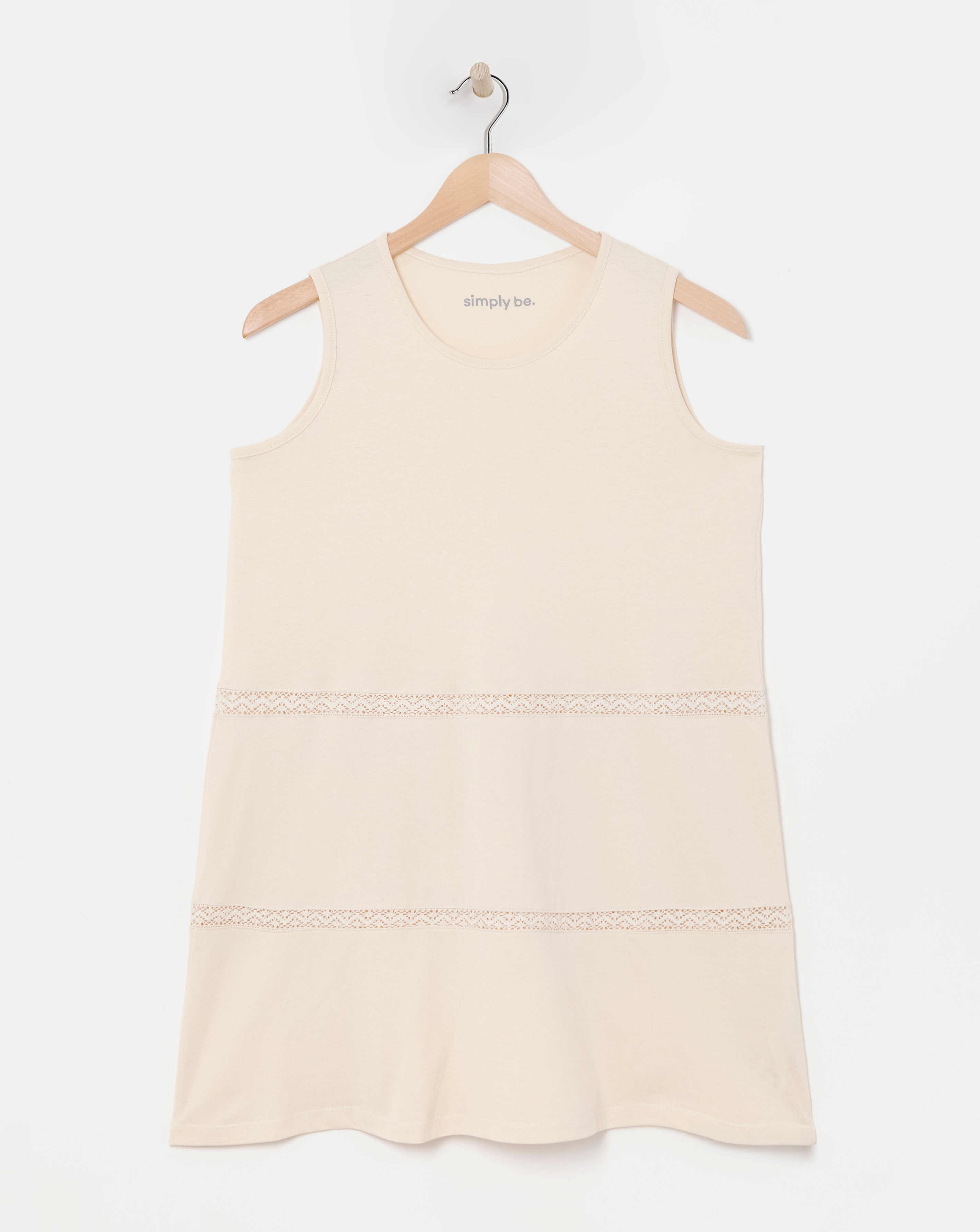 Simply Be Sleeveless Crochet Trim Top