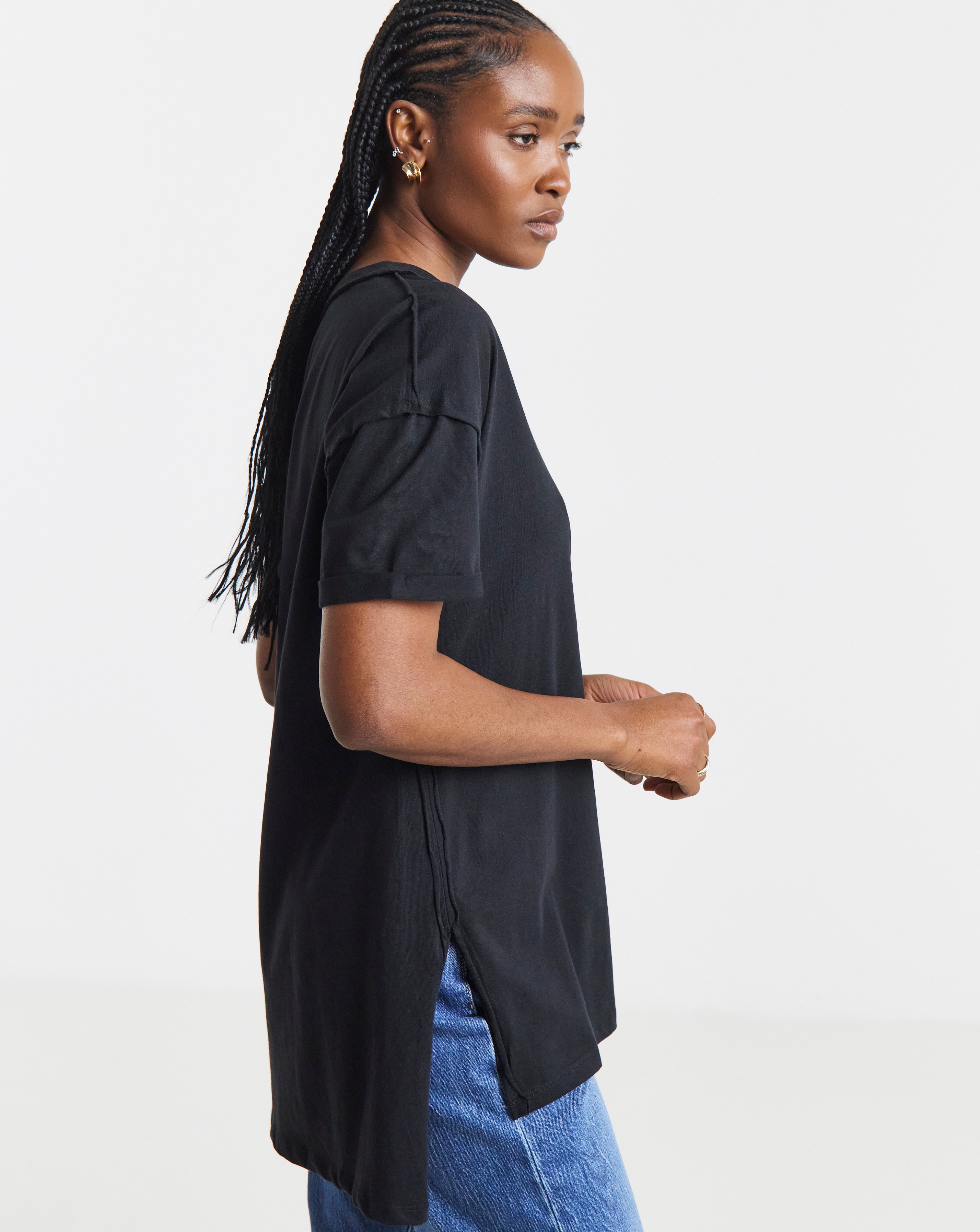 Oversized V Neck T-Shirt