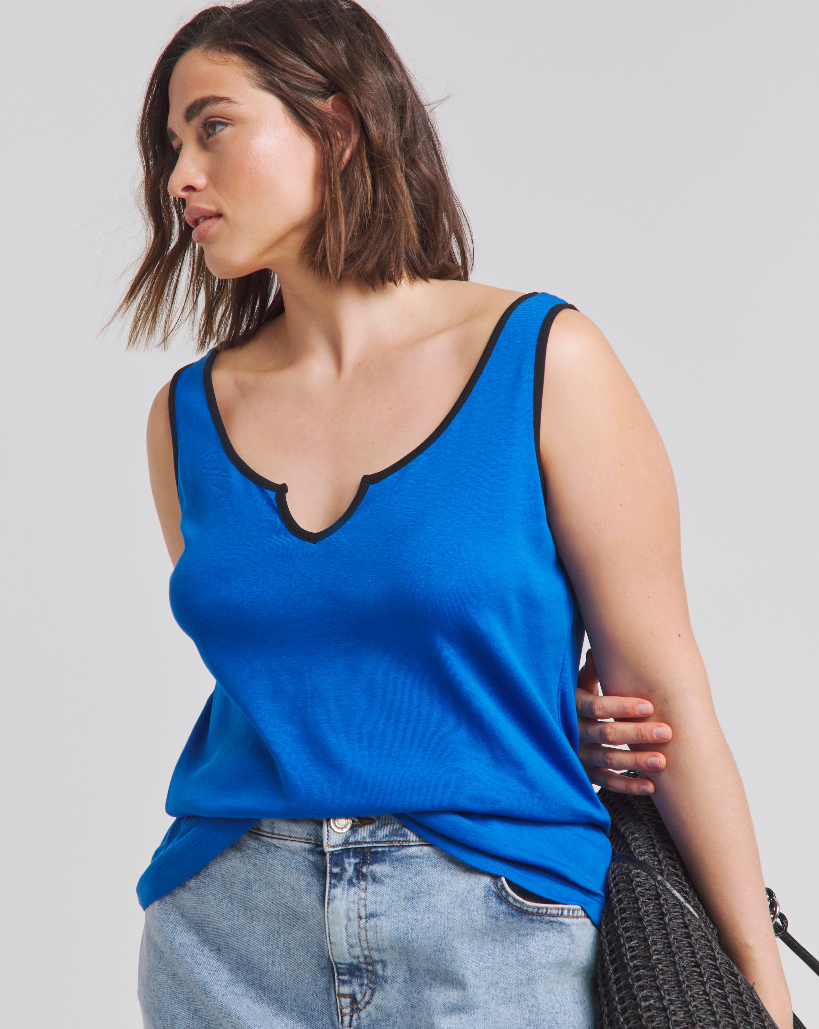 Simply Be Contrast Piping Tank